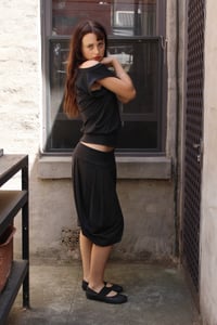 Image 3 of The Asymmetrical top, black cotton