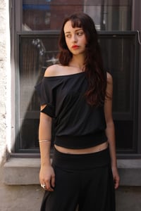 Image 5 of The Asymmetrical top, black cotton