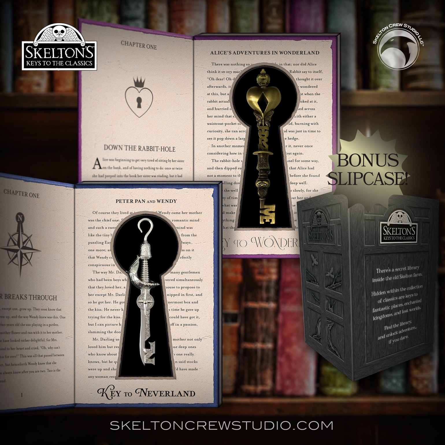 Image of Skelton's Keys to the Classics: Starter 2-pack - Keys to Wonderland & Neverland w/Slipcase bonus!