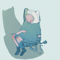 Little comet Finn 21cm square print 