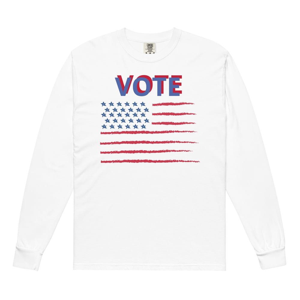 Image of VOTE Garment-dyed heavyweight long-sleeve shirt