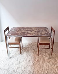 Image 2 of MESA DE ESTRUCTURA CROMADA Y SOBRE DE MÁRMOL, AÑOS 70