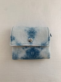 Image 1 of Lithuanian linen wallet / TIE-DYE #003