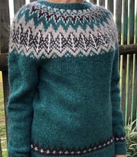 Image 1 of “Valemon” - Icelandic wool sweater - Emerald green - Preorder
