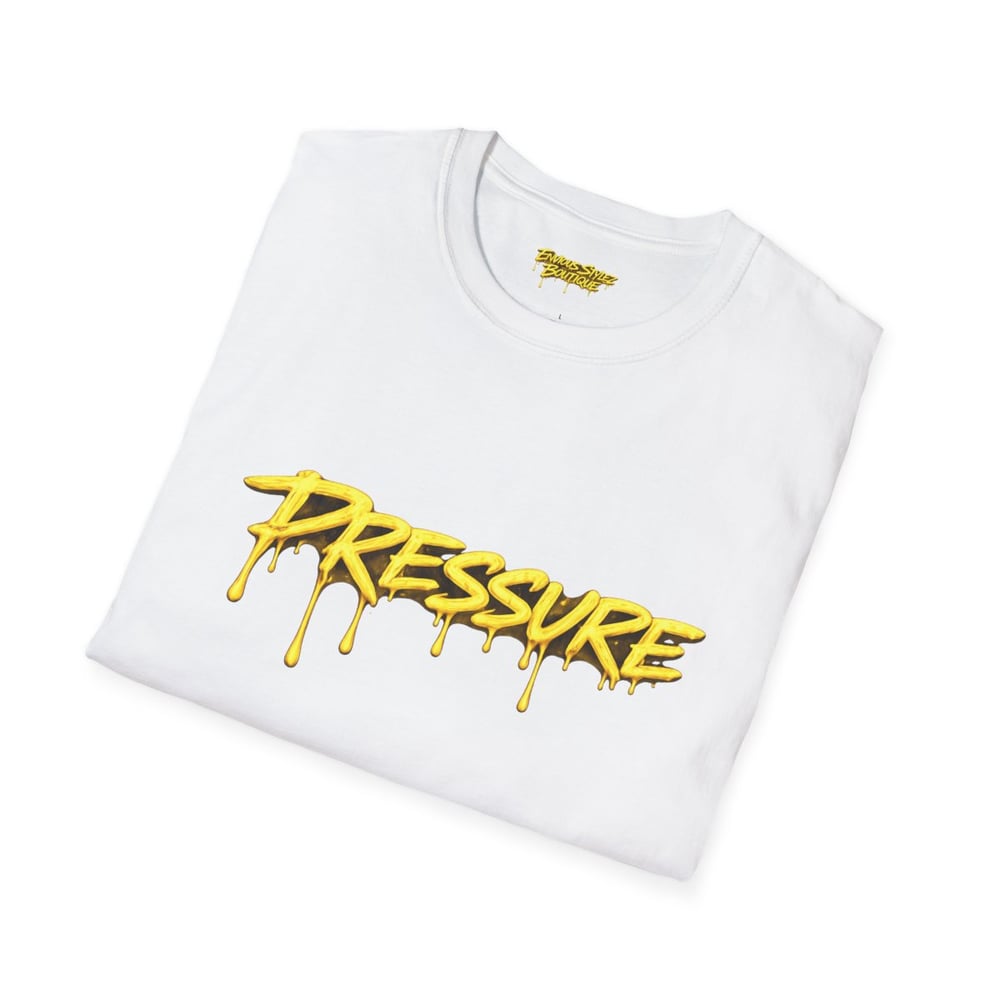 Image of Unisex Pressure Makes Diamonds T-Shirt — Drip Gold Graphic Tee