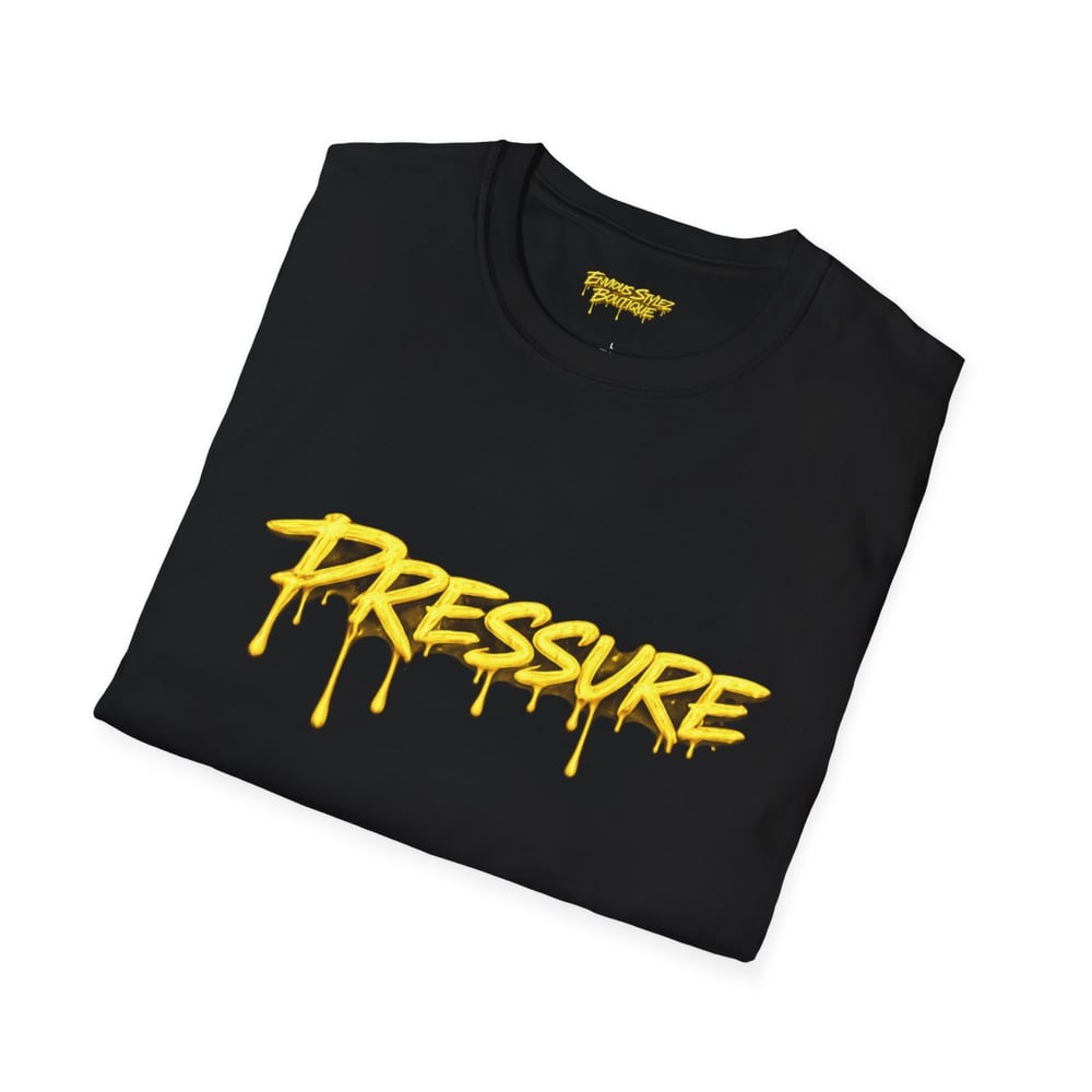 Image of Unisex Pressure Makes Diamonds T-Shirt — Drip Gold Graphic Tee