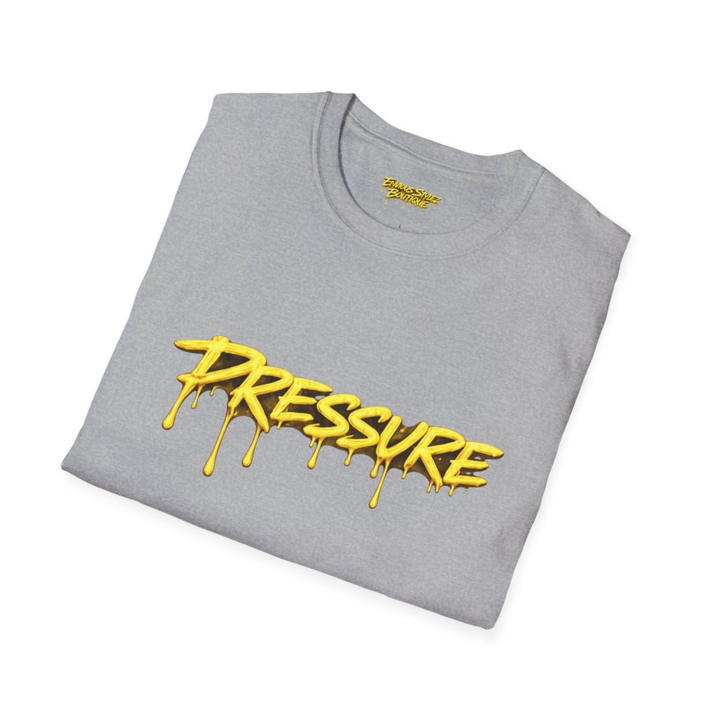 Image of Unisex Pressure Makes Diamonds T-Shirt — Drip Gold Graphic Tee
