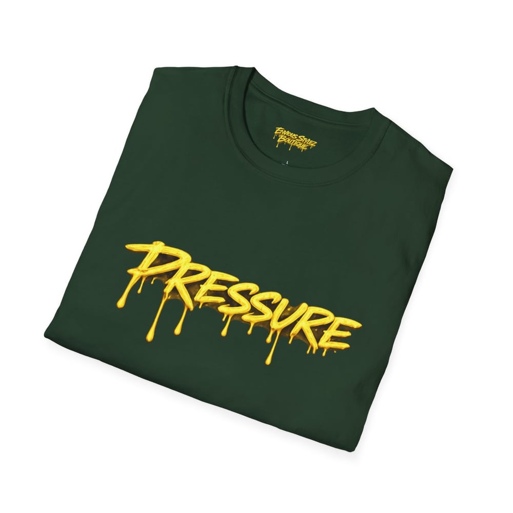 Image of Unisex Pressure Makes Diamonds T-Shirt — Drip Gold Graphic Tee