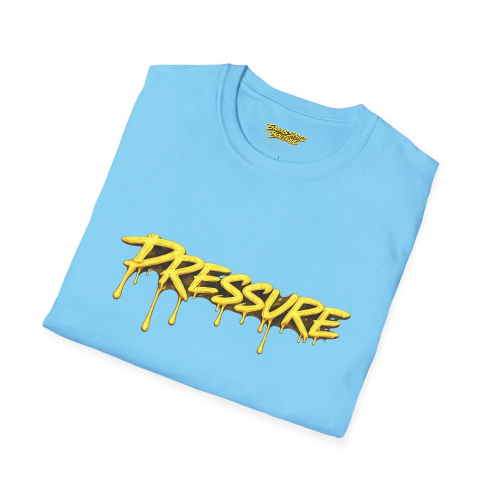 Image of Unisex Pressure Makes Diamonds T-Shirt — Drip Gold Graphic Tee