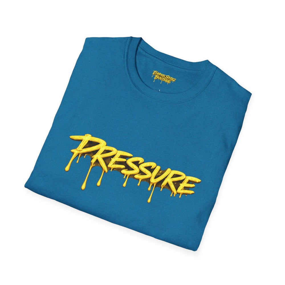 Image of Unisex Pressure Makes Diamonds T-Shirt — Drip Gold Graphic Tee