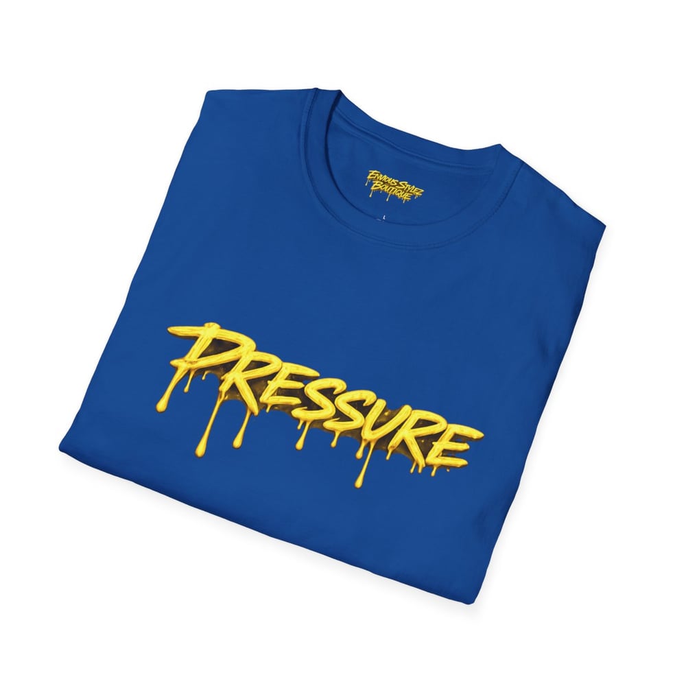 Image of Unisex Pressure Makes Diamonds T-Shirt — Drip Gold Graphic Tee