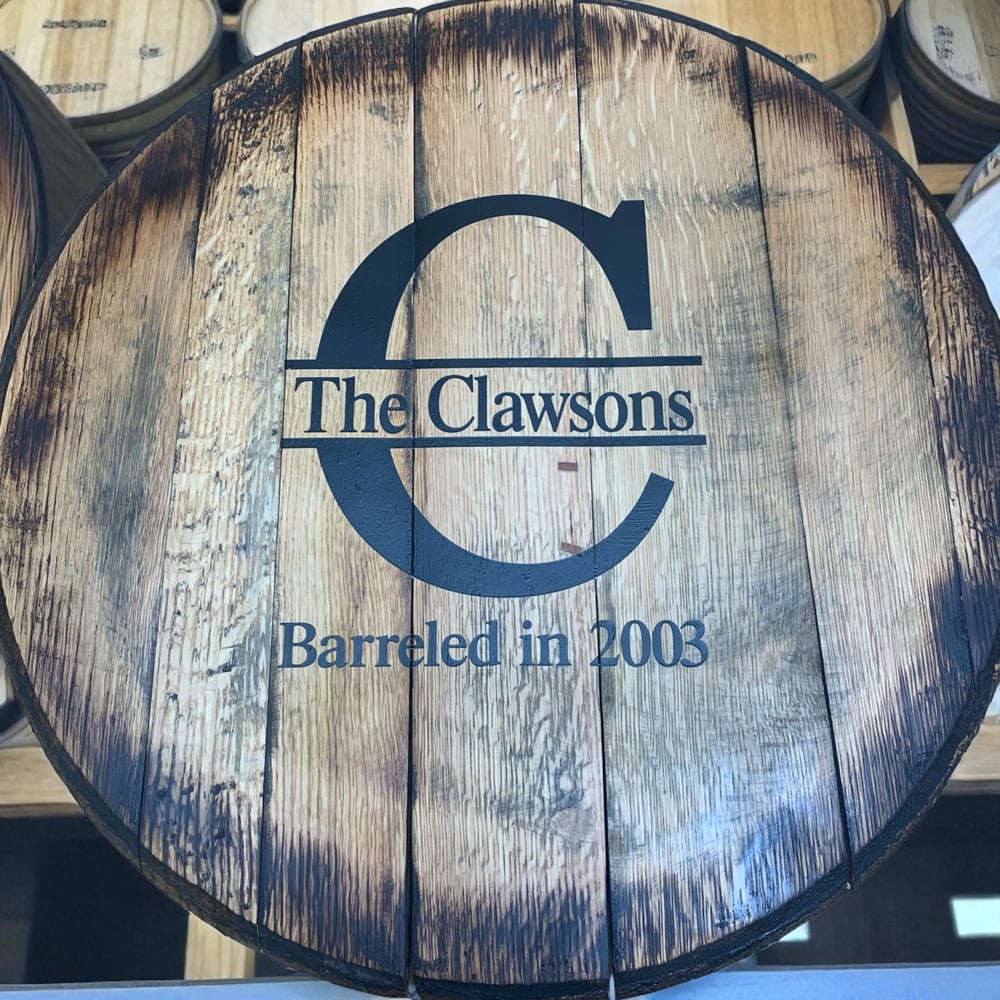 Personalized Bourbon Barrel Head Wedding Guest Book: Rustic Wedding Decor