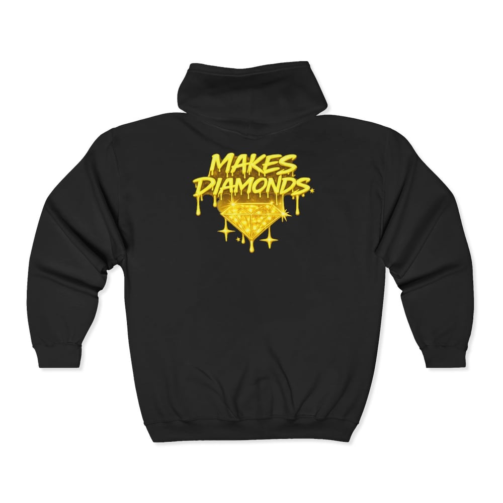 Image of Pressure Makes Diamonds Full-Zip Hoodie — Dripping Gold Streetwear
