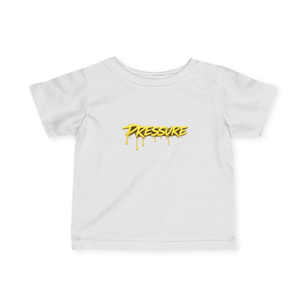 Image of Infant Tee — "Pressure Makes Diamonds" Yellow Graffiti Baby Shirt