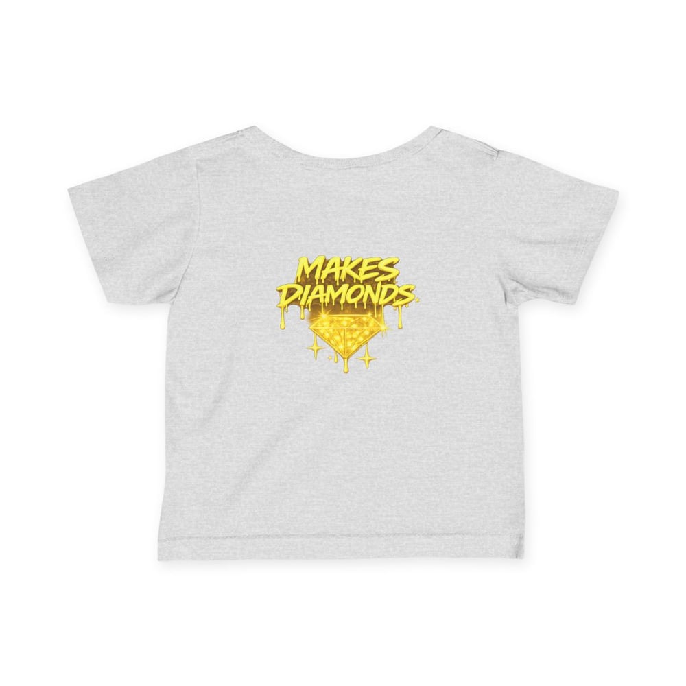 Image of Infant Tee — "Pressure Makes Diamonds" Yellow Graffiti Baby Shirt