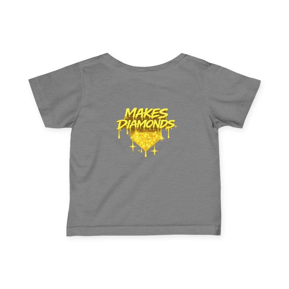 Image of Infant Tee — "Pressure Makes Diamonds" Yellow Graffiti Baby Shirt
