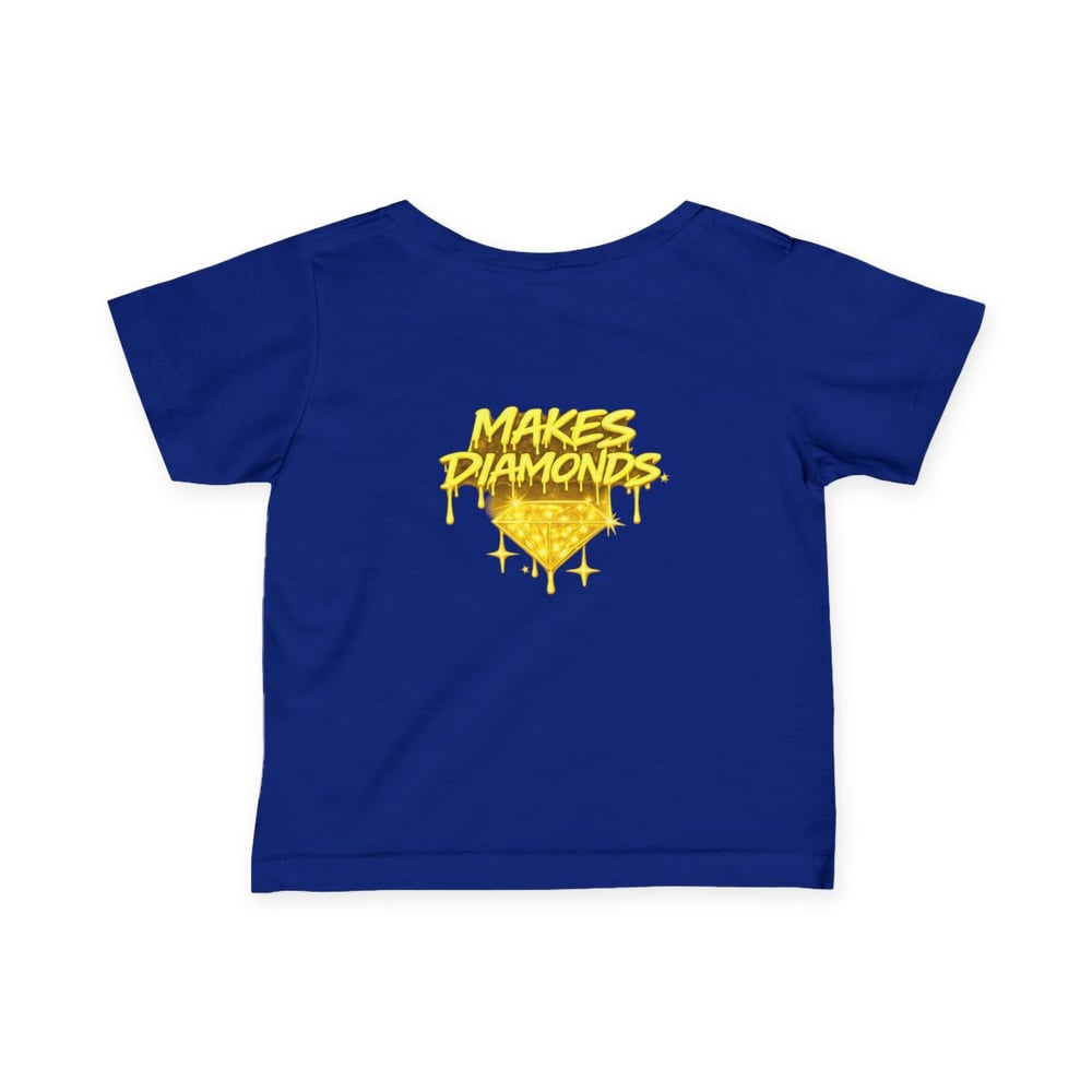 Image of Infant Tee — "Pressure Makes Diamonds" Yellow Graffiti Baby Shirt