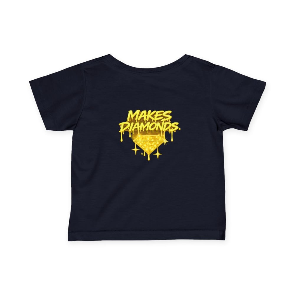 Image of Infant Tee — "Pressure Makes Diamonds" Yellow Graffiti Baby Shirt