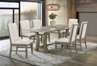 NAt-D95 / TABLE AND 6 X SIDE CHAIR SET