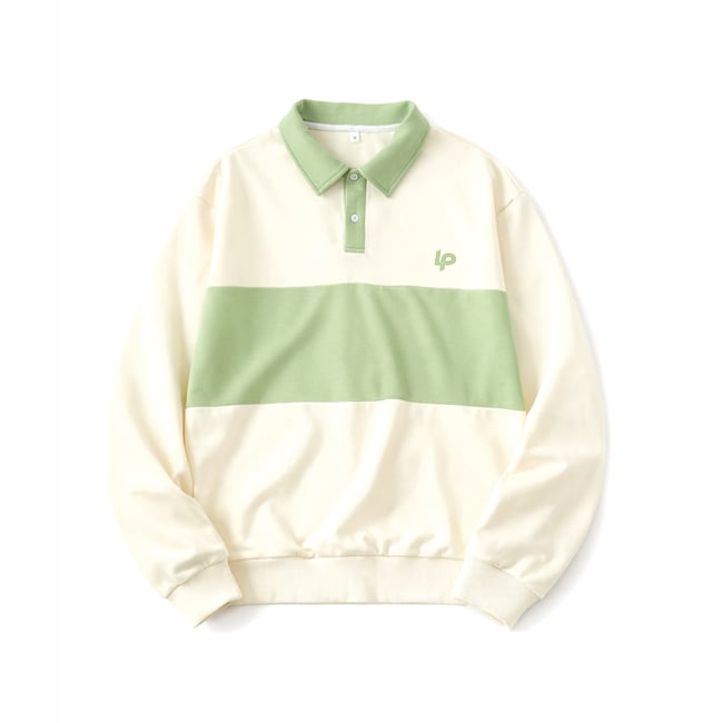 LP Club Polo Sweat – Cream / Green