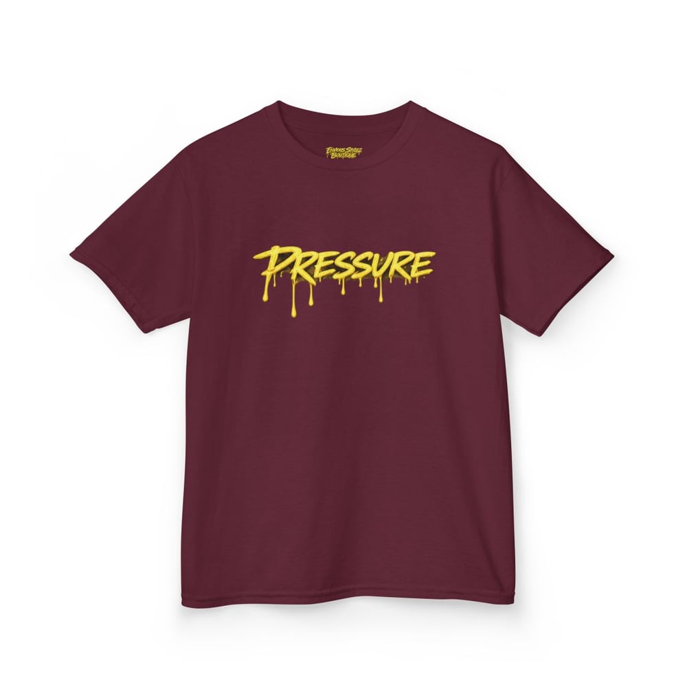 Image of Unisex Kids Tee — "Pressure Makes Diamonds" Gold Drip Graphic