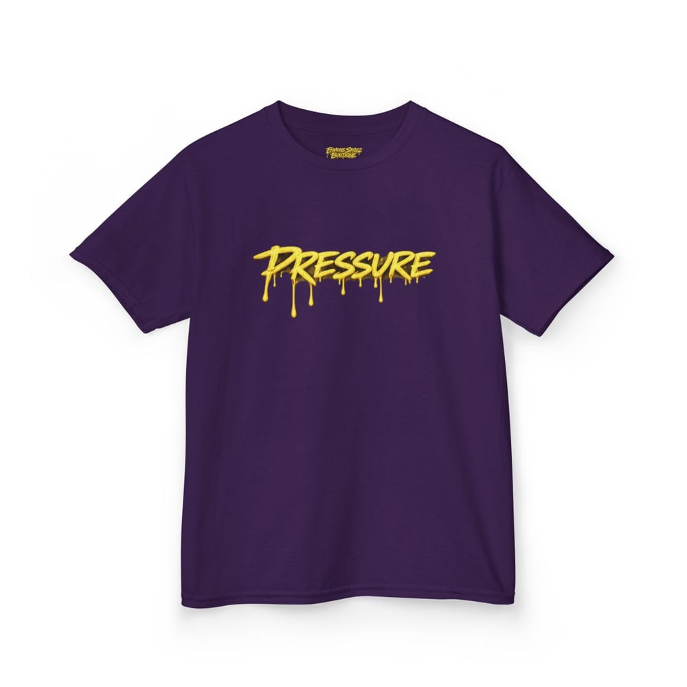 Image of Unisex Kids Tee — "Pressure Makes Diamonds" Gold Drip Graphic