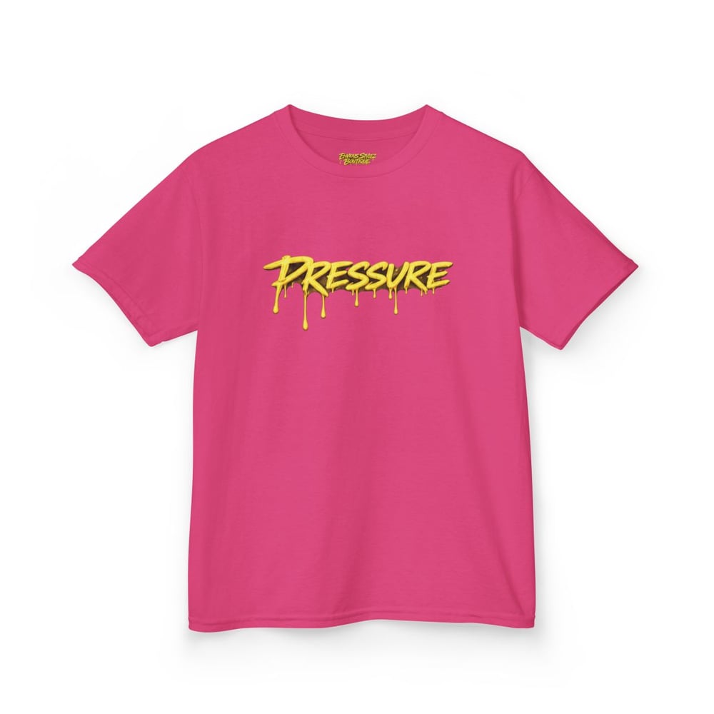 Image of Unisex Kids Tee — "Pressure Makes Diamonds" Gold Drip Graphic