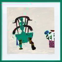 Image 1 of Green Frame (Florence B Hutchings - 'Resting In Bloom') Frame Only