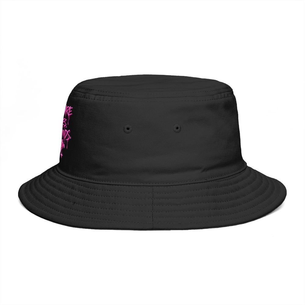 Image of Bucket Hat — "Pressure Makes Diamonds" Pink Script Graphic