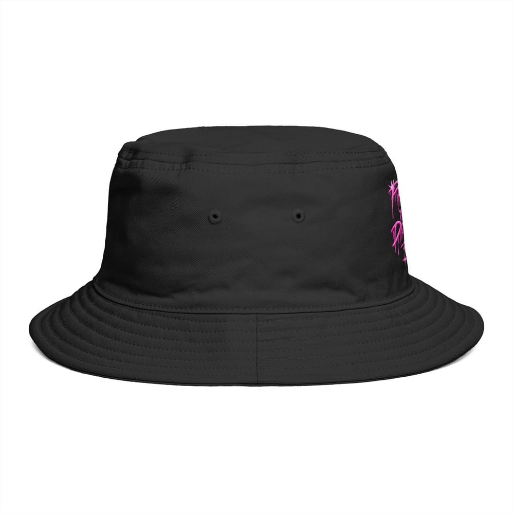 Image of Bucket Hat — "Pressure Makes Diamonds" Pink Script Graphic