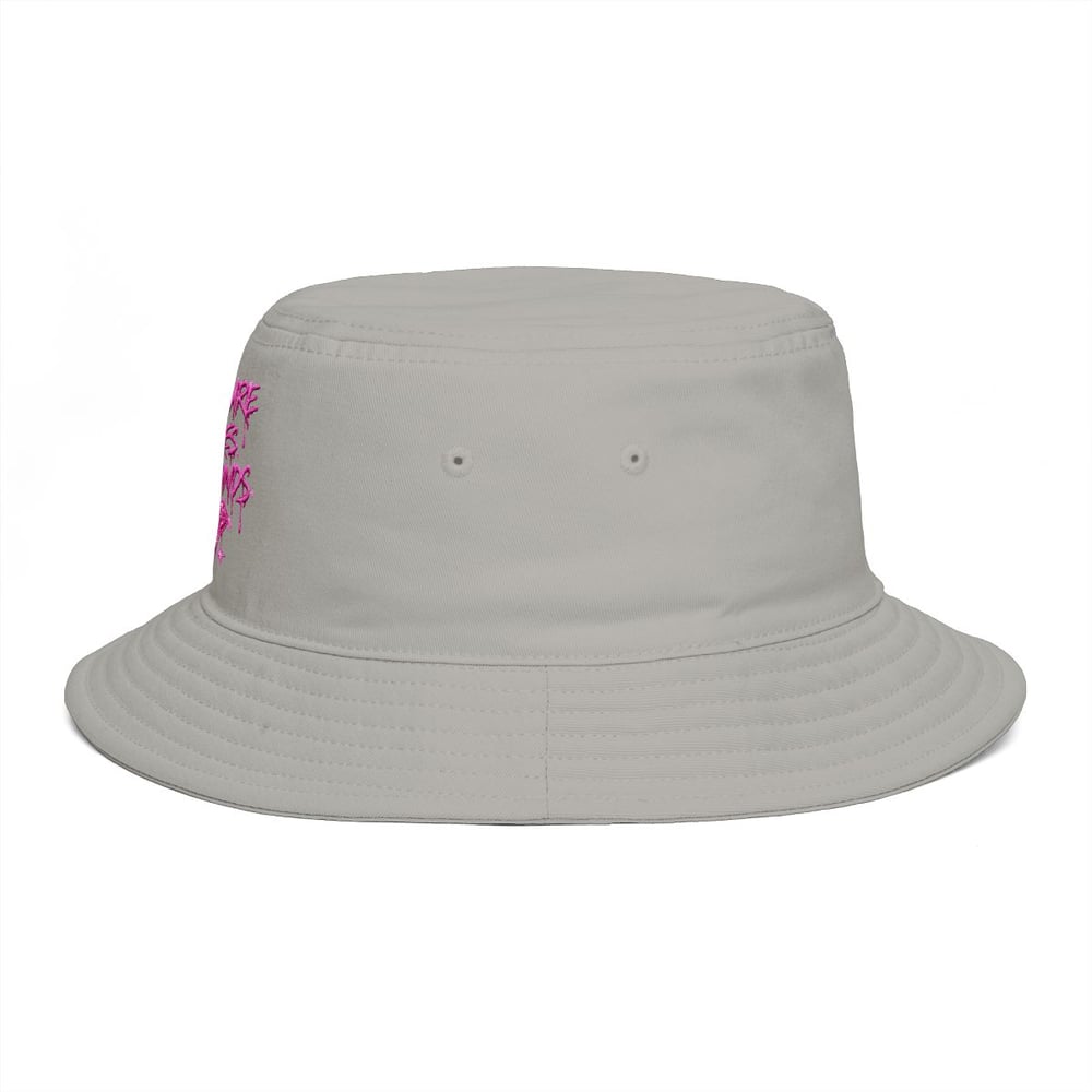 Image of Bucket Hat — "Pressure Makes Diamonds" Pink Script Graphic