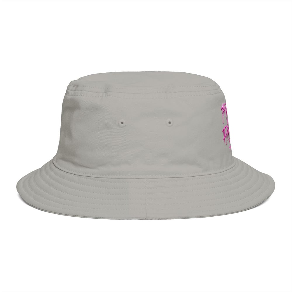 Image of Bucket Hat — "Pressure Makes Diamonds" Pink Script Graphic