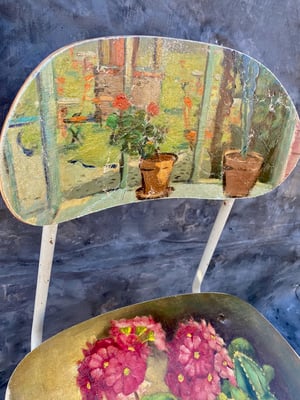 Image of painting chair - geranium