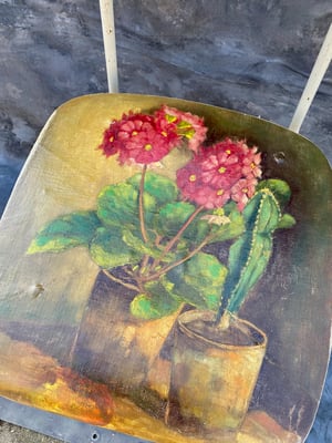 Image of painting chair - geranium
