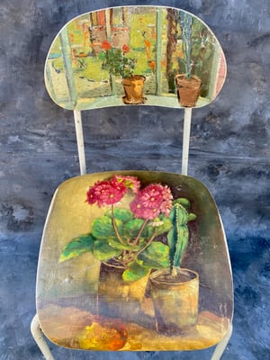 Image of painting chair - geranium