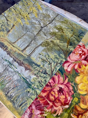 Image of painting chair - english garden