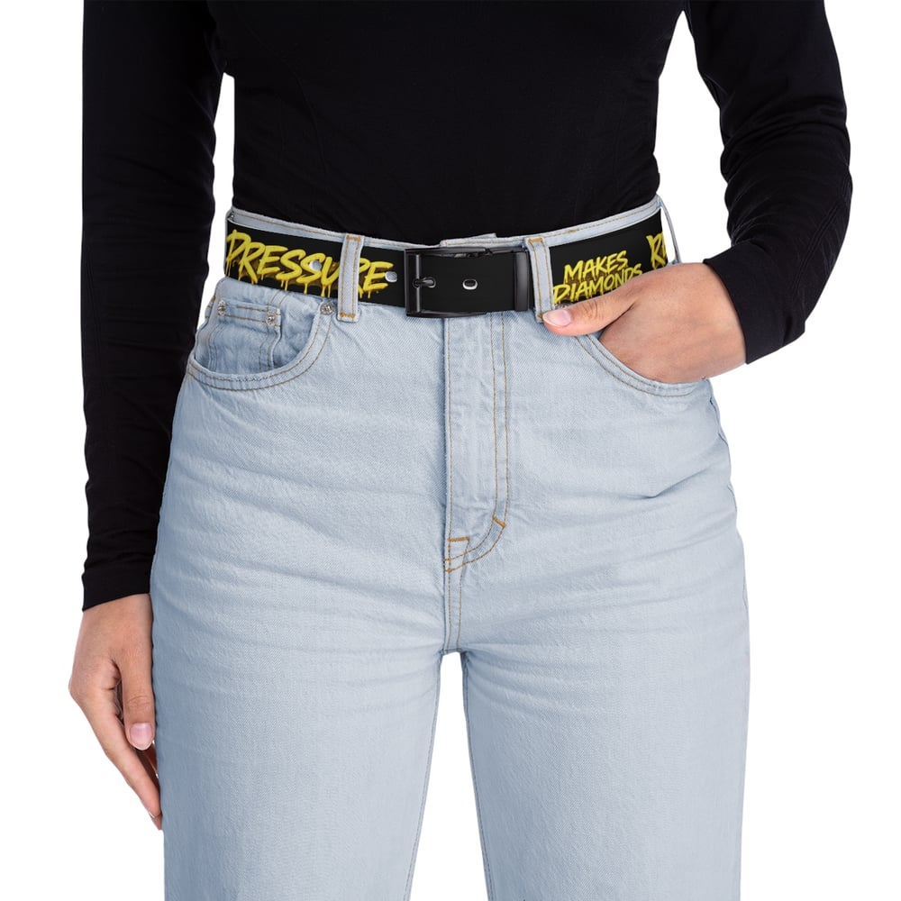 Image of Pressure Makes Diamonds Graphic Belt — Streetwear Statement Accessory