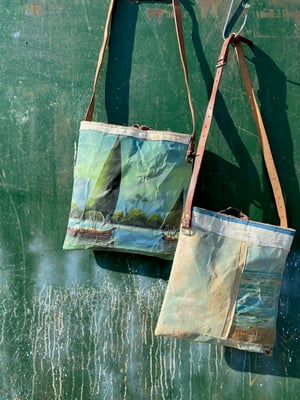 Image of one of a kind painting bag - thailand