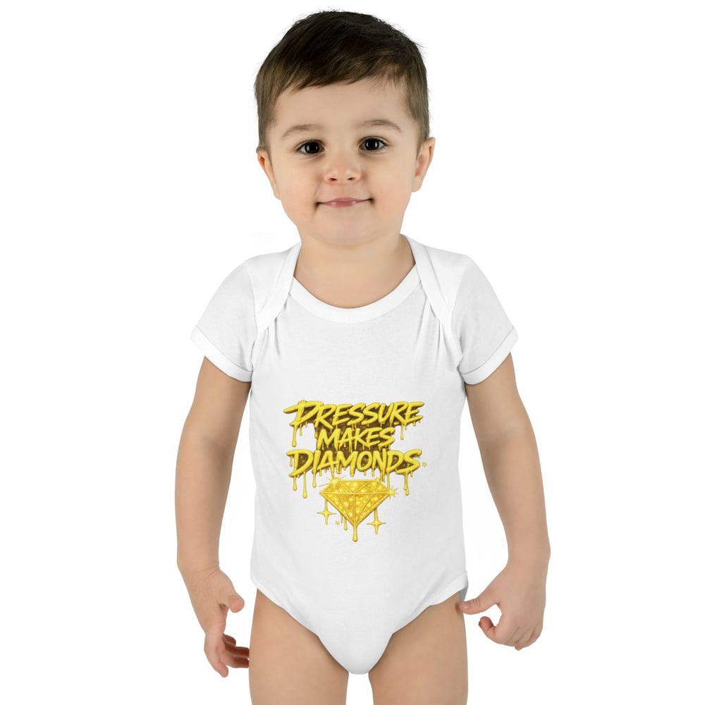 Image of Infant Bodysuit "Pressure Makes Diamonds" — Cute Motivational Baby Onesie