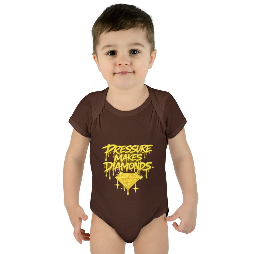 Image of Infant Bodysuit "Pressure Makes Diamonds" — Cute Motivational Baby Onesie