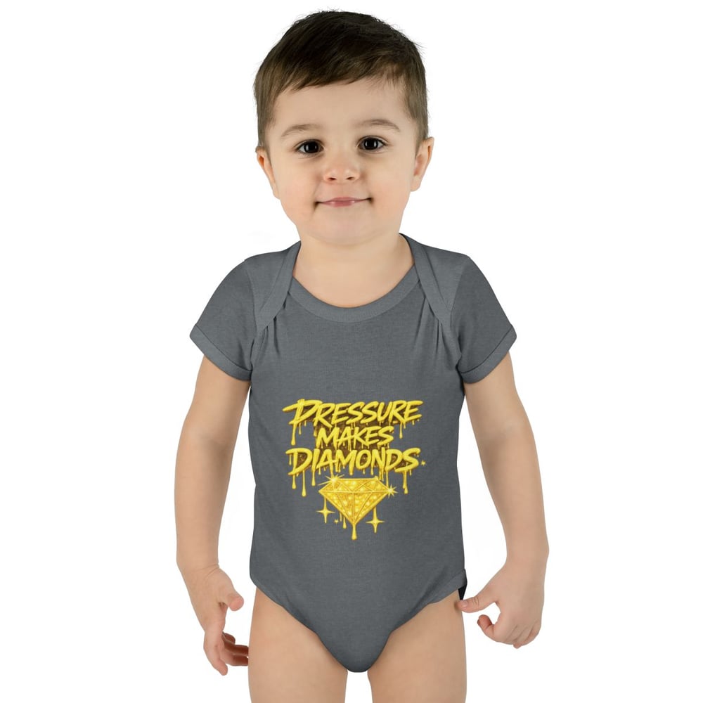 Image of Infant Bodysuit "Pressure Makes Diamonds" — Cute Motivational Baby Onesie