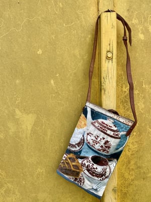 Image of one of a kind painting bag - tea time