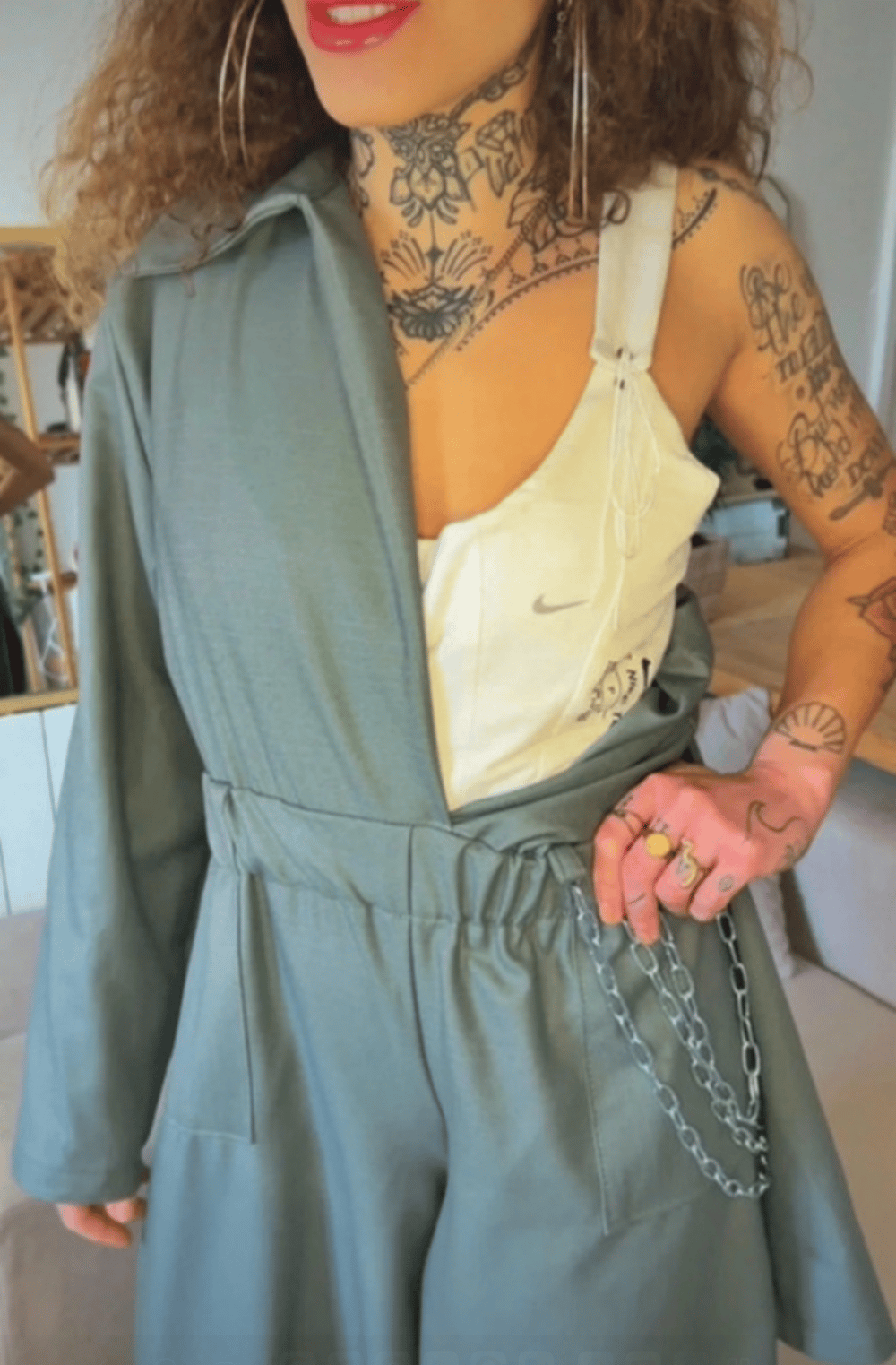 Image of grey jumpsuit 
