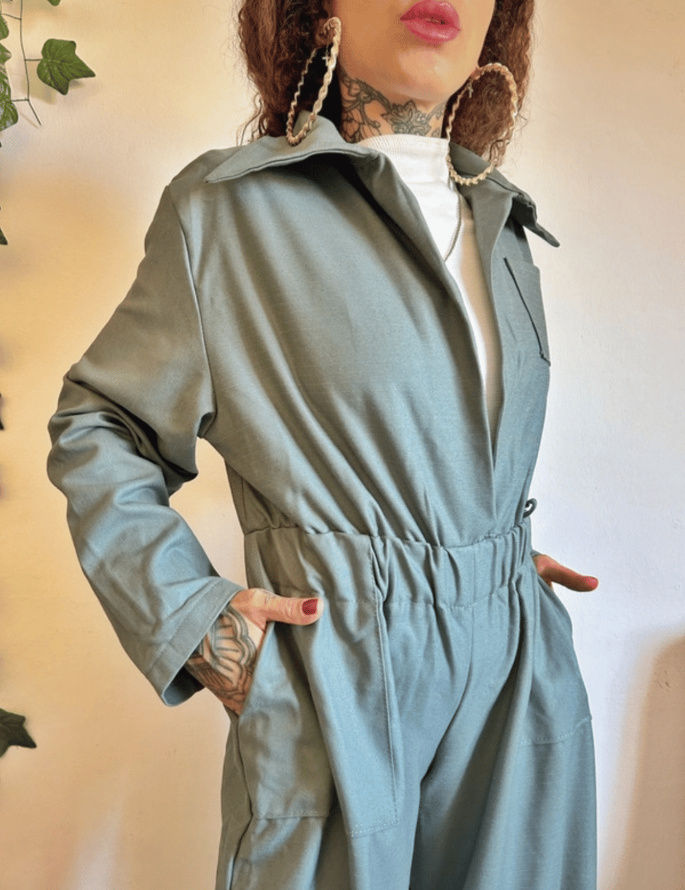 Image of grey jumpsuit 