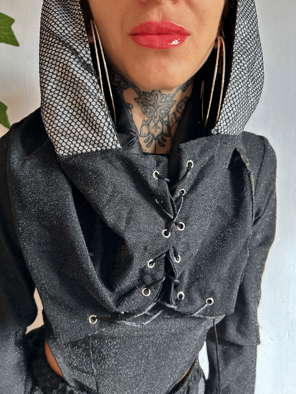 Image of shiny black balaclava