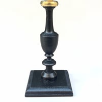 Image 7 of Coquillage Murex sur socle en bois tourné noirci fin XIXe -  Cabinet de curiosités 