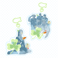 yves & txt clover keychains ☘️