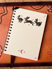 Image 1 of Three Jackalopes A5 Sketchbook with a Black Ribbon