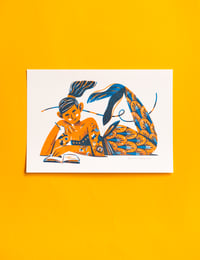 Image 5 of Mermaid 01 (riso print - A5)