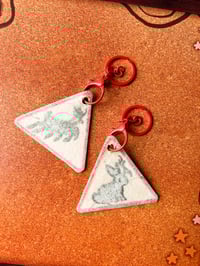 Image 3 of Cryptid Warning Sign - Embroidered Keychain